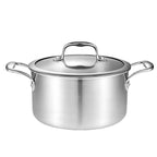 SOGA 22cm Stainless Steel Soup Pot Stock Cooking Stockpot Heavy Duty Thick Bottom with Glass Lid $ 133.50