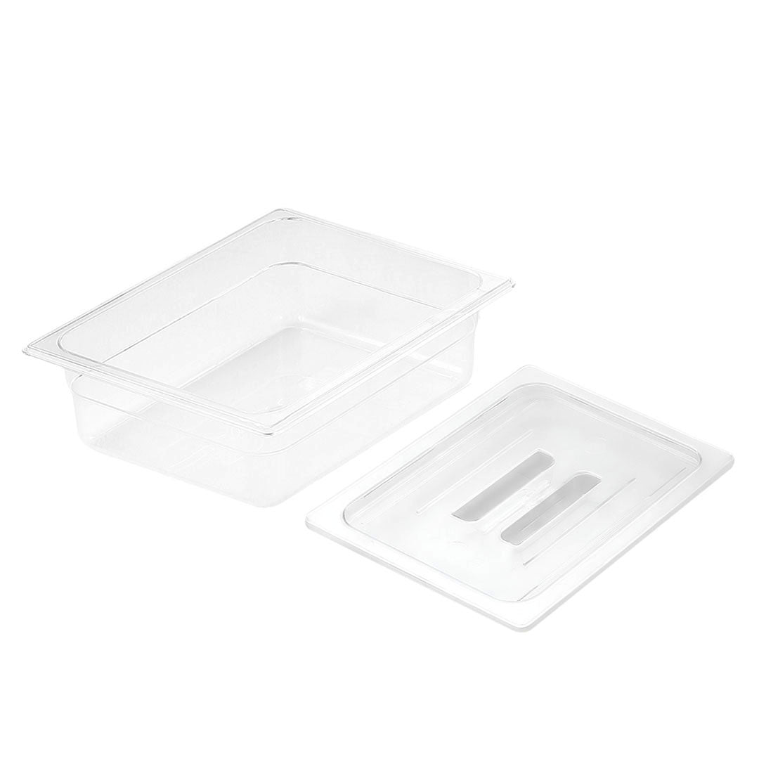 SOGA 150mm Clear Gastronorm GN Pan 1/2 Food Tray Storage with Lid