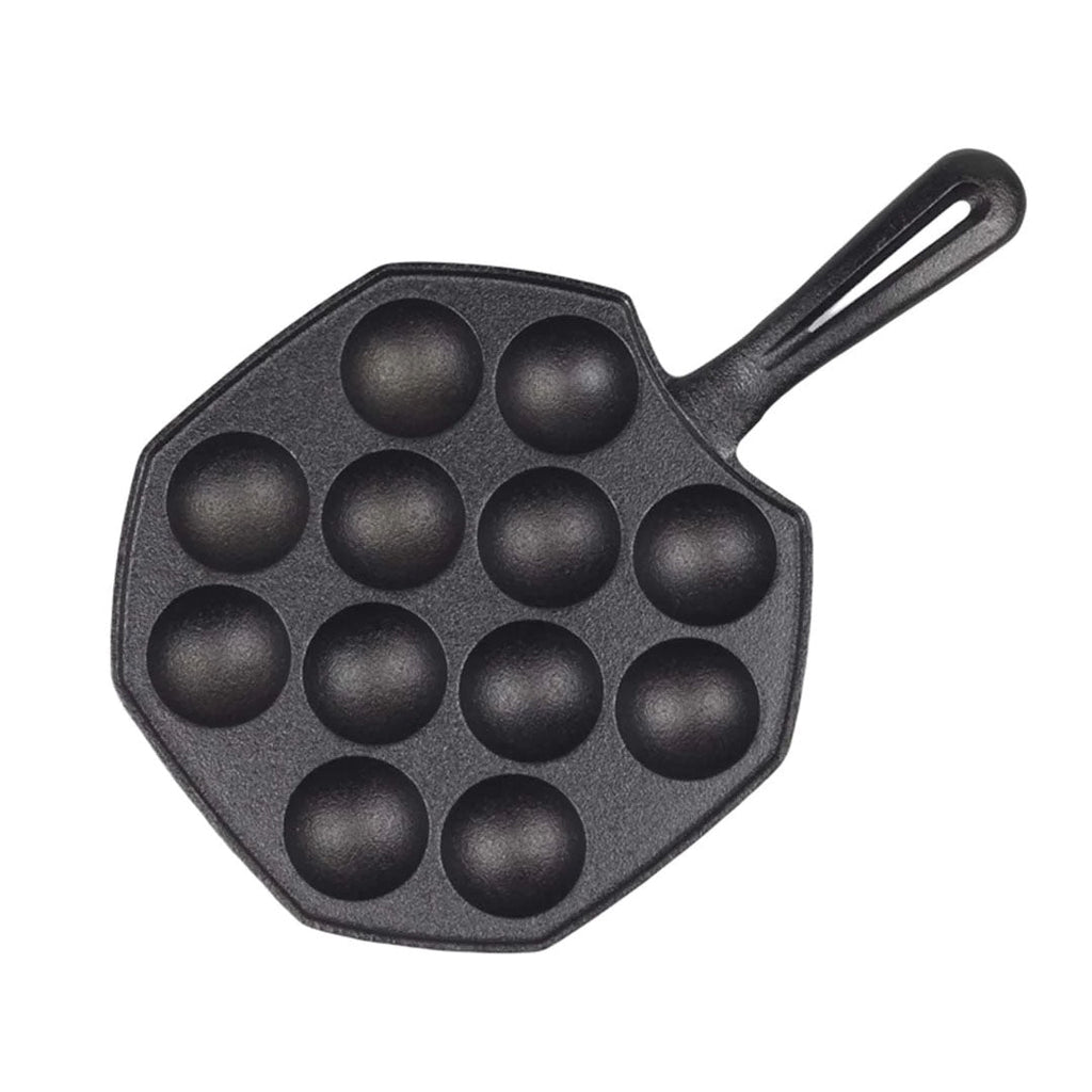 SOGA 18CM Cast Iron Takoyaki Fry Pan Octopus Balls Maker 12 Hole Cavities Grill Mold $ 49.90