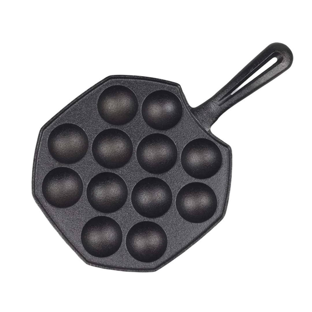 SOGA 18CM Cast Iron Takoyaki Fry Pan Octopus Balls Maker 12 Hole Cavities Grill Mold $ 49.90