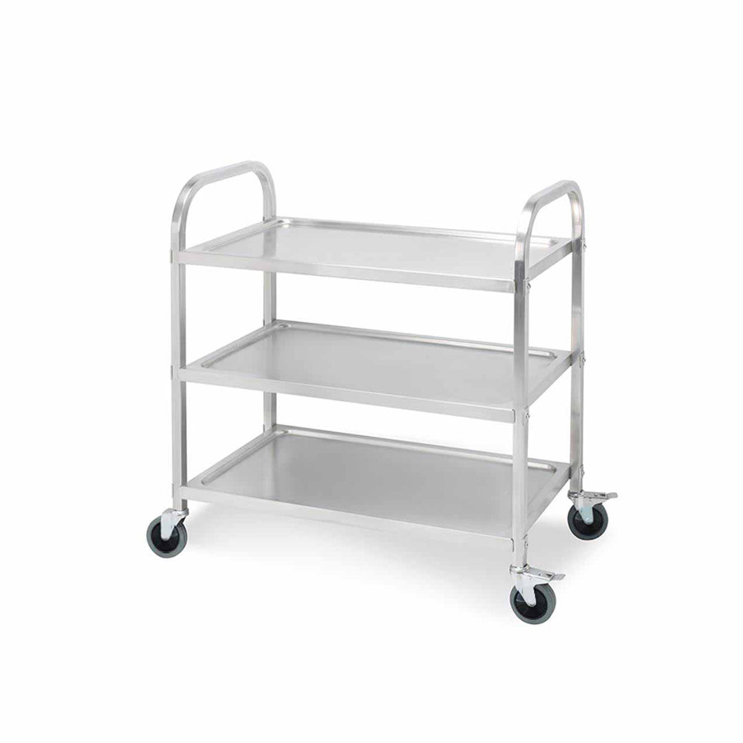 SOGA 3 Tier Stainless Steel Kitchen Dinning Food Cart Trolley Utility Size 85x45x90cm Medium $ 236.90