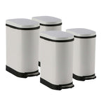 SOGA 4X Foot Pedal Stainless Steel Rubbish Recycling Garbage Waste Trash Bin U White 10L $ 337.50