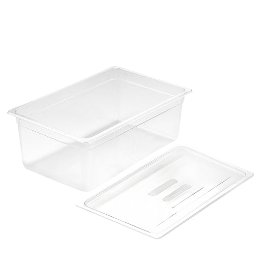 SOGA 200mm Clear Gastronorm GN Pan 1/1 Food Tray Storage with Lid