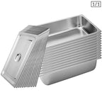 SOGA 12X Gastronorm GN Pan Full Size 1/1 GN Pan 15cm Deep Stainless Steel Tray With Lid $ 444.50