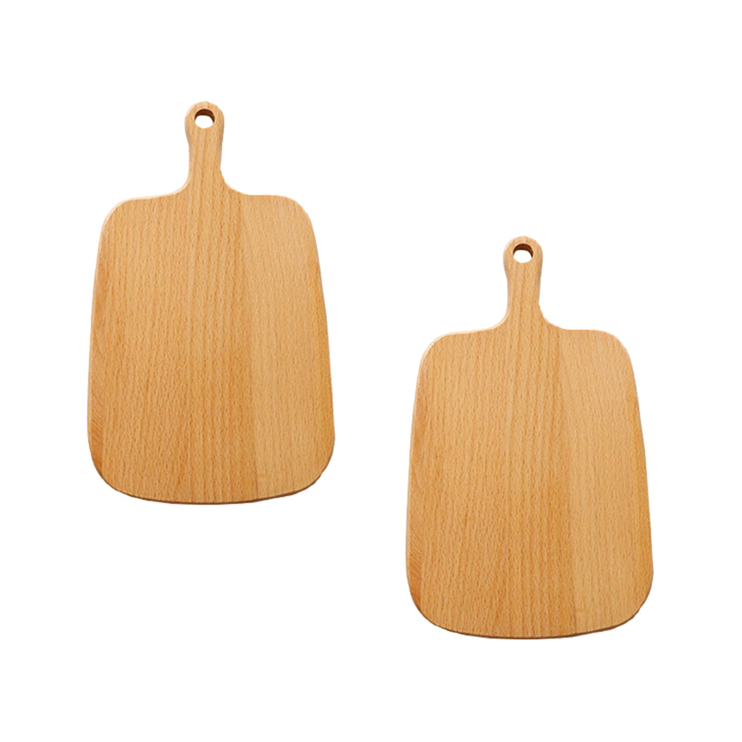 SOGA 2X 33cm Brown Rectangle Wooden Serving Tray Chopping Board Paddle with Handle Home Decor $ 51.90