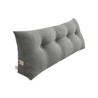 SOGA 120cm Grey Triangular Wedge Bed Pillow Headboard Backrest Bedside Tatami Cushion Home Decor