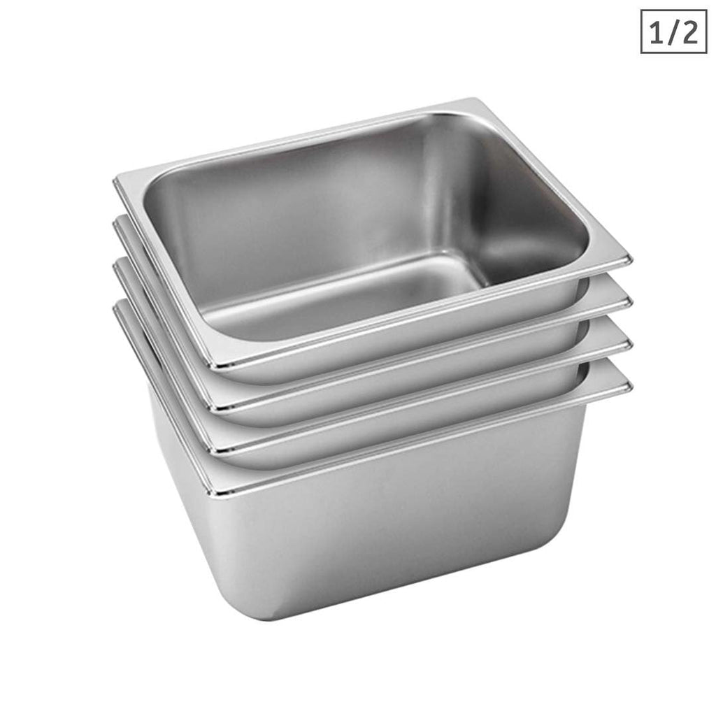 SOGA 4X Gastronorm GN Pan Full Size 1/2 GN Pan 20cm Deep Stainless Steel Tray $ 122.50