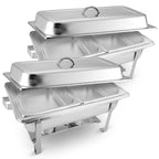 SOGA 2X 4.5L Dual Tray Stainless Steel Chafing Food Warmer Catering Dish $ 323.50