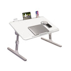 SOGA 70X45cm White Small Laptop Bed Portable Foldable Study Table Adjustable $ 94.50