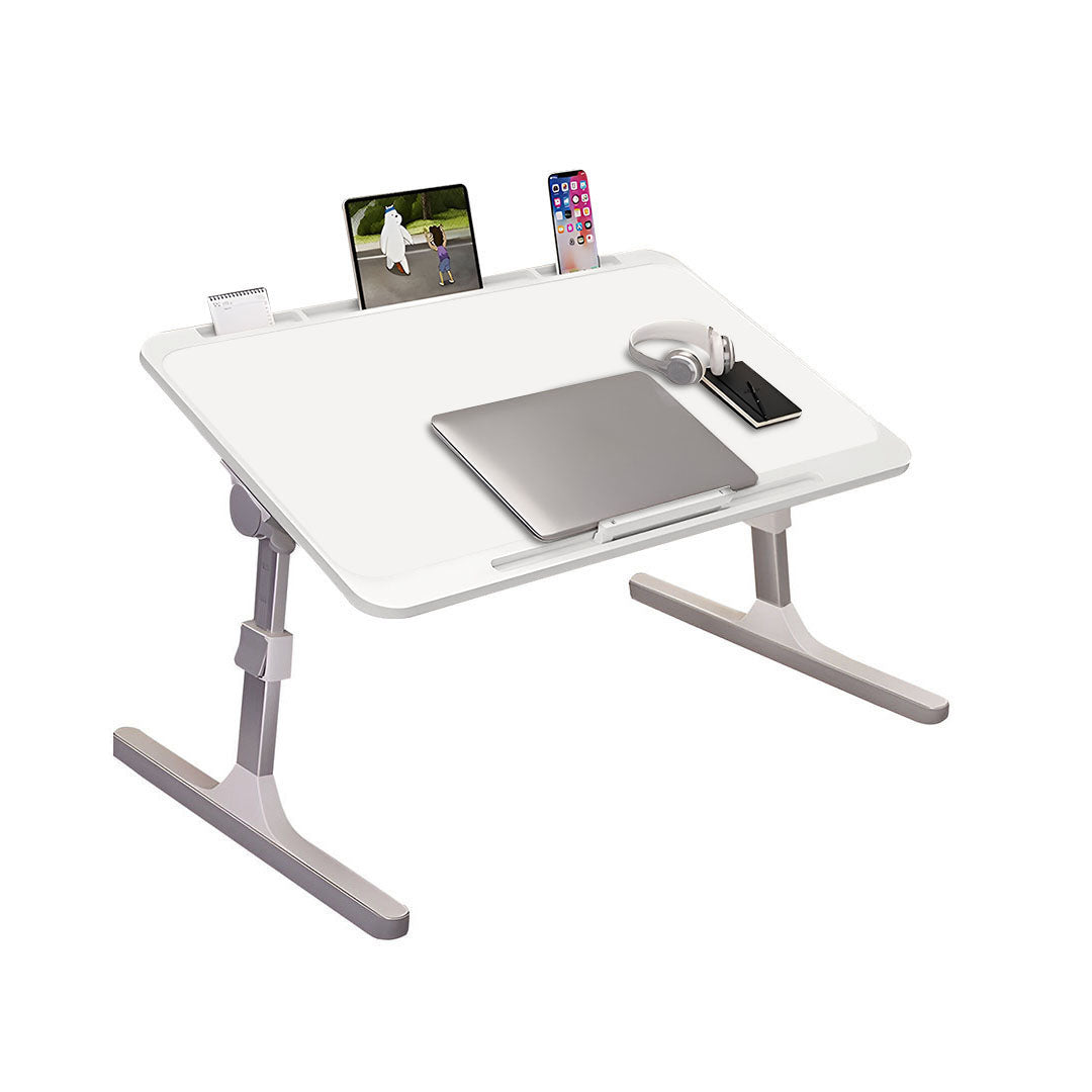 SOGA 70X45cm White Small Laptop Bed Portable Foldable Study Table Adjustable $ 94.50