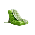 SOGA Home & Living Bundle – Green Acrylic Knitted Throw Blanket & Green Floor Recliner Sofa $ 0