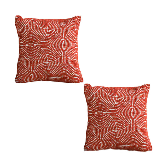 SOGA 2X 50cm Throw Pillow Burgundy Cinnabar Perfect Burnt Indoor and Outdoor Corded for Home Decor $ 129.50