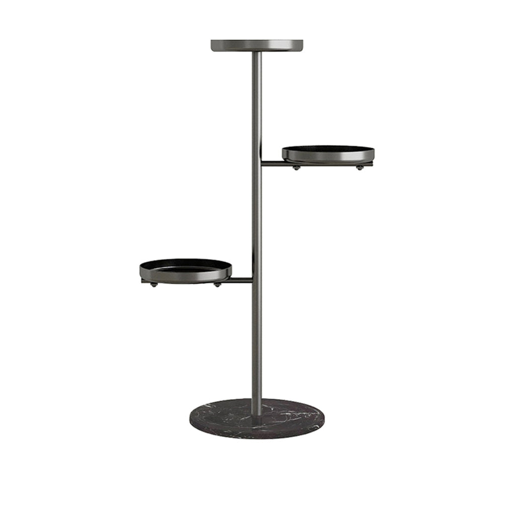 SOGA 3 Tier Black Round Plant Stand Flowerpot Tray Display Living Room Balcony Metal Decorative Shelf $ 133.50