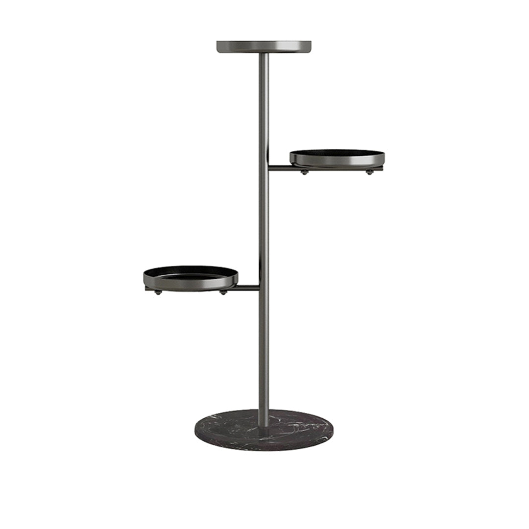 SOGA 3 Tier Black Round Plant Stand Flowerpot Tray Display Living Room Balcony Metal Decorative Shelf $ 133.50