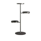 SOGA 3 Tier Black Round Plant Stand Flowerpot Tray Display Living Room Balcony Metal Decorative Shelf $ 133.50