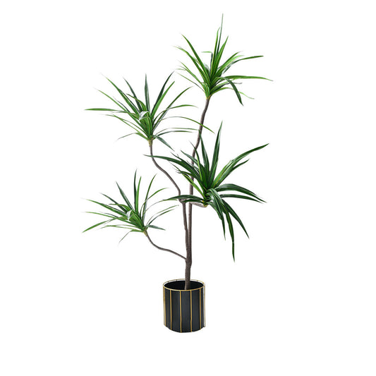 SOGA 180cm Realistic Artificial Dracaena, Rubberised Silk Cloth  Iron Wire Home Decor