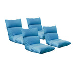 SOGA 4X Lounge Floor Recliner Adjustable Lazy Sofa Bed Folding Game Chair Blue $ 358.90