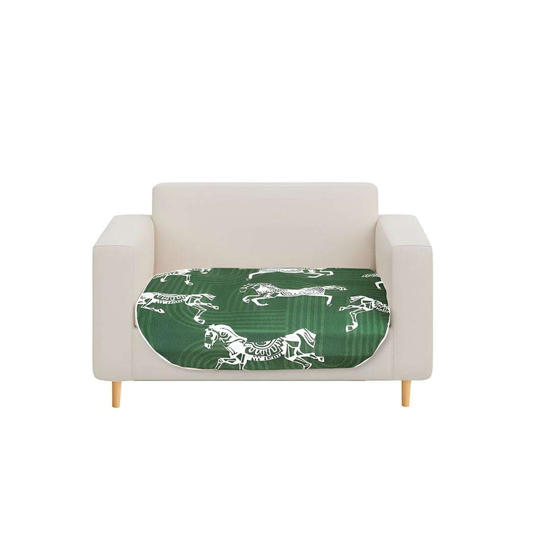 SOGA One-Seater Green Horse Print 90x90cm Throw Blanket Sofa Cover $ 91