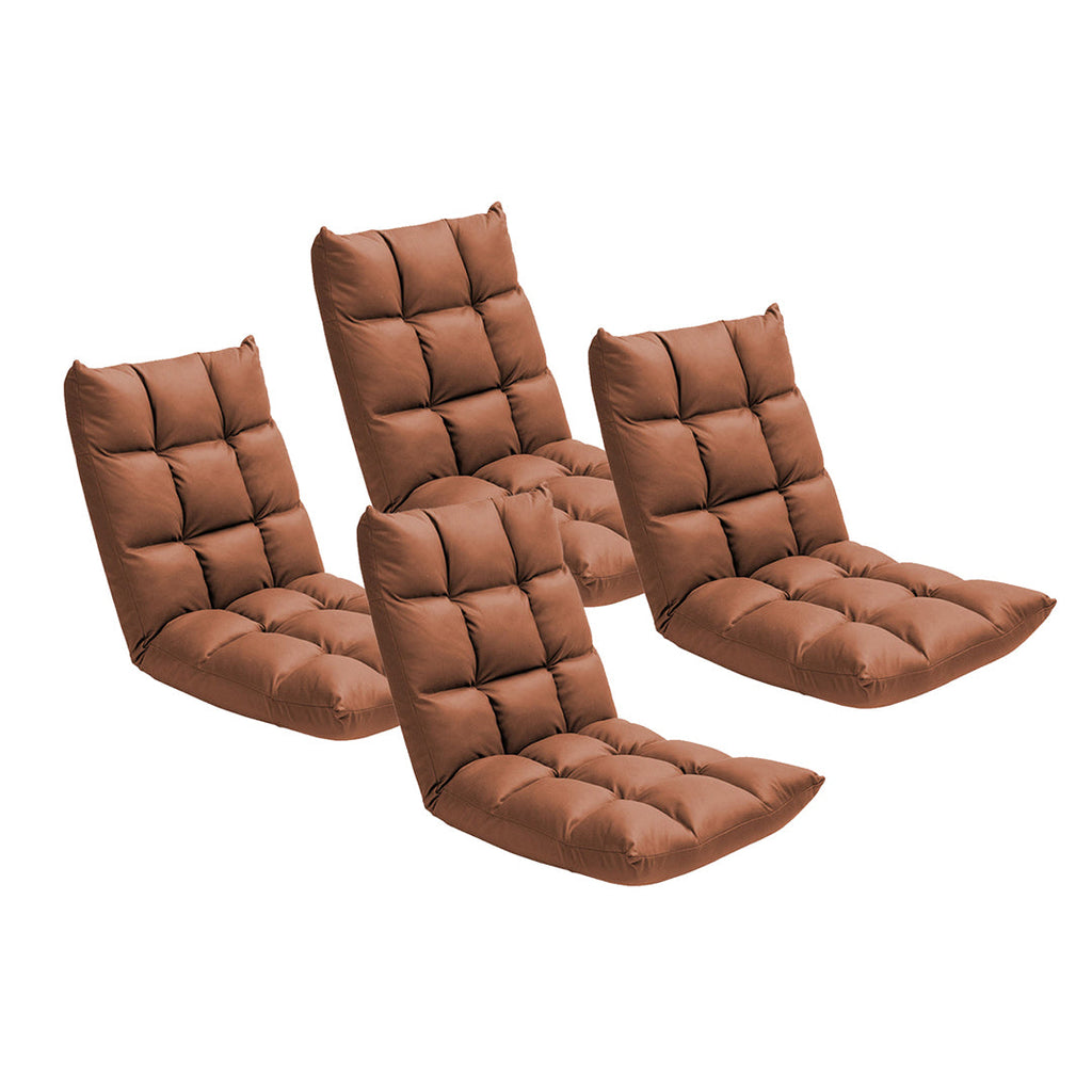 SOGA 4X Coffee Lounge Floor Recliner Adjustable Gaming Sofa Bed Foldable Indoor Outdoor Backrest Seat Home Office Decor $ 506.90