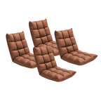 SOGA 4X Coffee Lounge Floor Recliner Adjustable Gaming Sofa Bed Foldable Indoor Outdoor Backrest Seat Home Office Decor $ 506.90