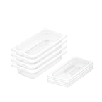 SOGA 65mm Clear Gastronorm GN Pan 1/3 Food Tray Storage Bundle of 4 with Lid $ 149.90