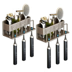 SOGA 2X 21cm Wall-Mounted Bathroom Storage Organiser Space Saving Adhesive Shelf Rack $ 75.50