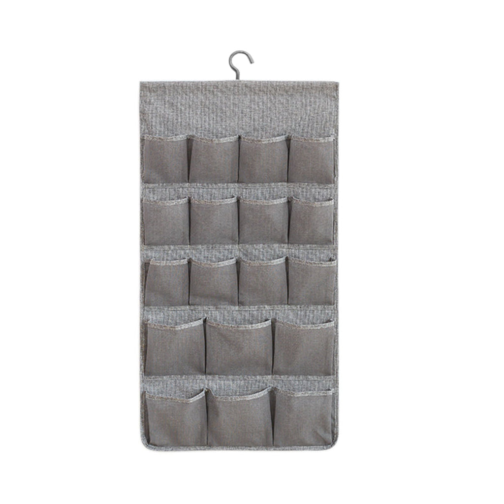 SOGA Grey Double Sided Hanging Storage Bag Underwear Bra Socks Mesh Pocket Hanger Home Organiser $ 26.90