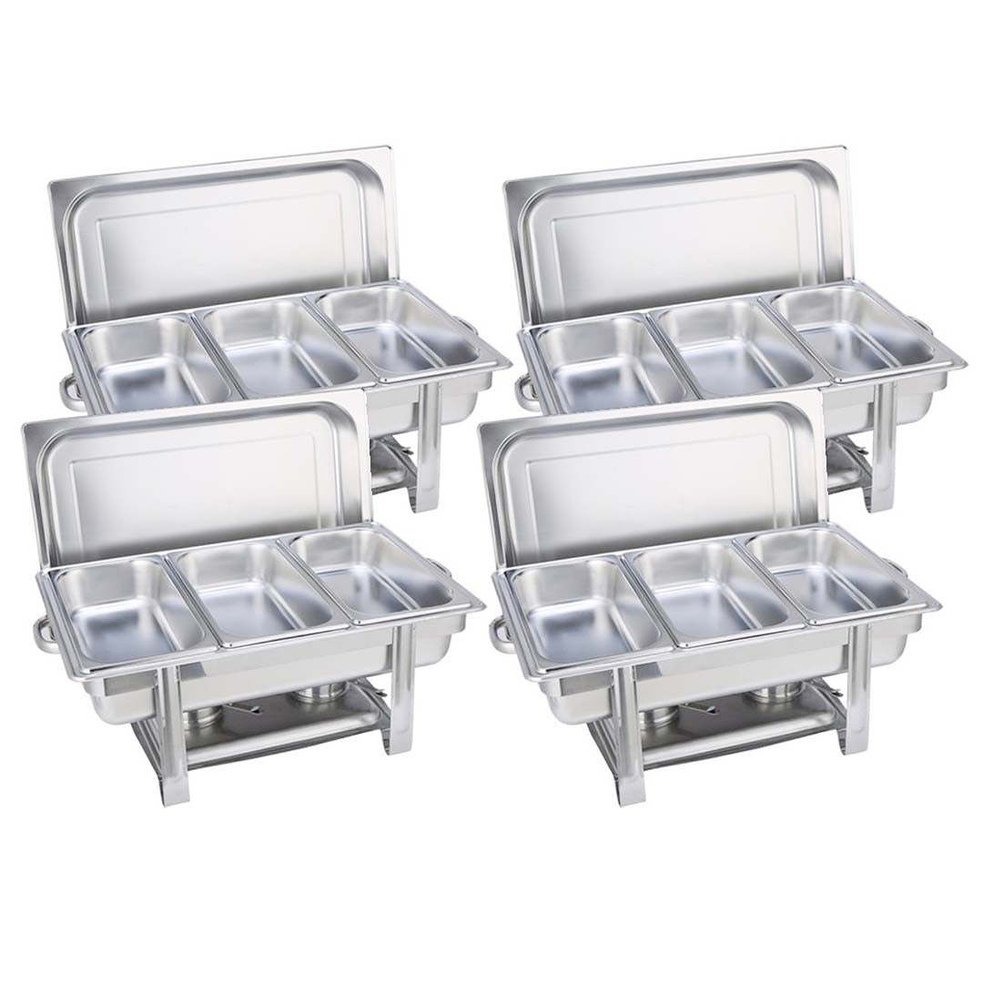 SOGA 4X Stainless Steel Chafing Triple Tray Catering Dish Food Warmer $ 734.50