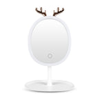 SOGA White Antler LED Light Makeup Mirror Tabletop Vanity Home Decor $ 48.90