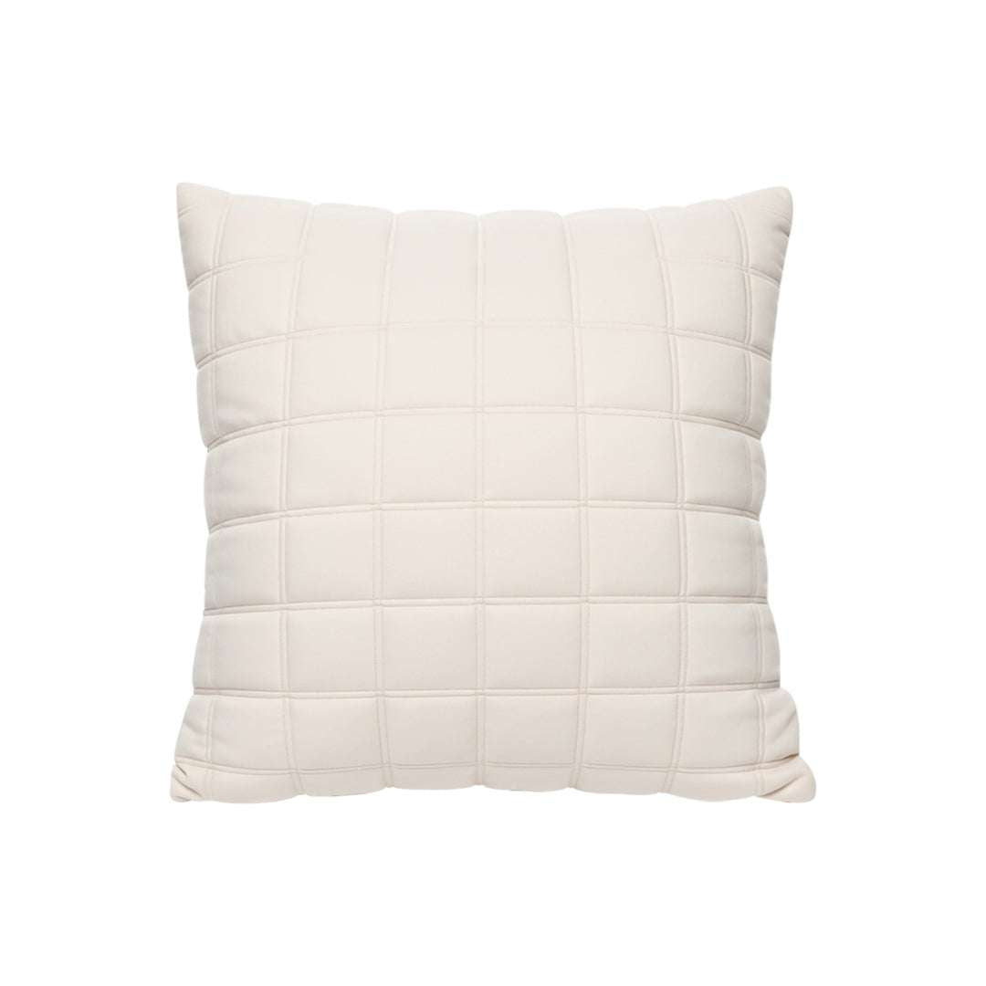 SOGA 50cm Beige Quilted Grid Pattern Decorative Throw Pillow $ 61