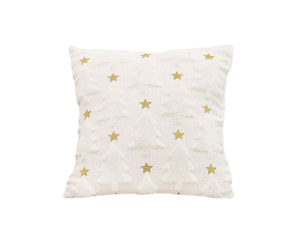 SOGA 45cm Celestial Cream Textured Gold Star Pattern Throw Pillow $ 71.50