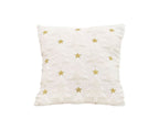 SOGA 45cm Celestial Cream Textured Gold Star Pattern Throw Pillow $ 71.50