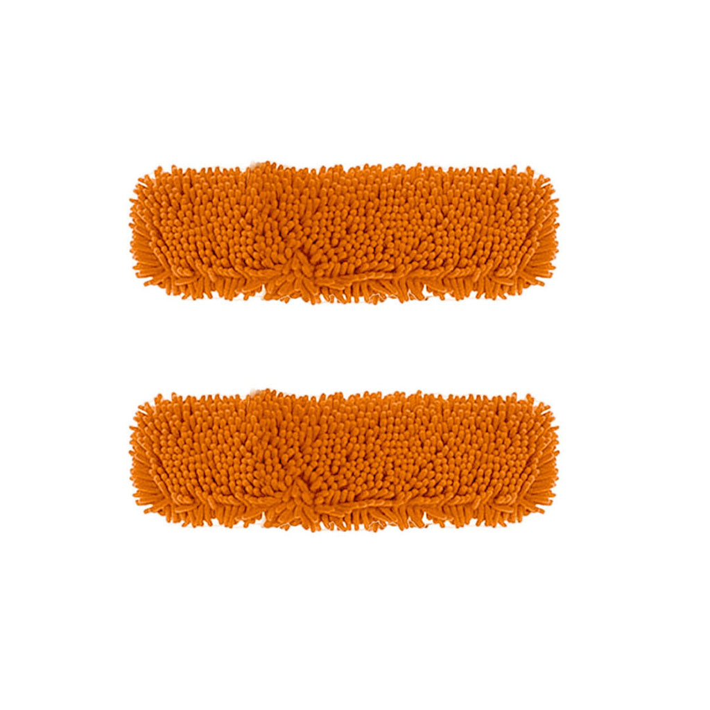 SOGA 2X 50x12 Orange Microfiber Flat Mop Floor Cleaning Pads Rotating Dust Remover $ 41.50