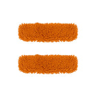 SOGA 2X 50x12 Orange Microfiber Flat Mop Floor Cleaning Pads Rotating Dust Remover $ 41.50