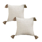 SOGA 2X 45cm Beige Pillow Textured Throw Cover Luxurious Rib Knit Ribbed Cotton Throw Pillow $ 107.90
