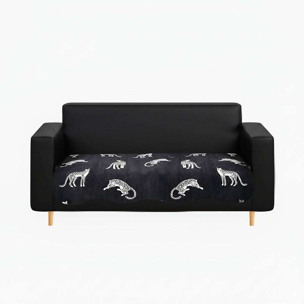 SOGA Three-Seater Black Leopard Print 90x210cm Throw Blanket Sofa Cover $ 104