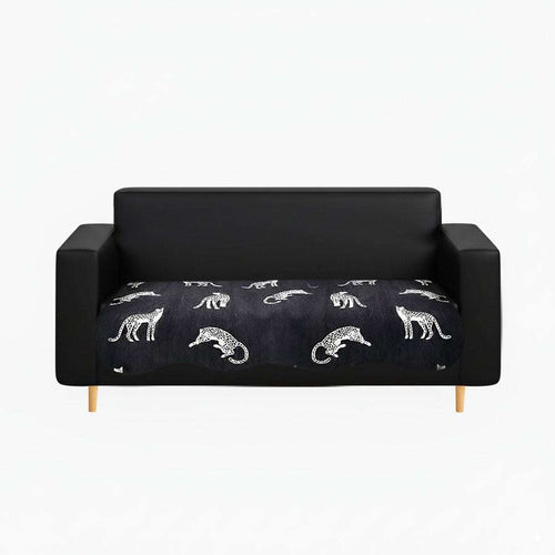 SOGA Three-Seater Black Leopard Print 90x210cm Throw Blanket Sofa Cover $ 104