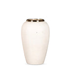 SOGA 30x19cm Plain White Medium Ceramic Flower Vase Elegant Living Room Home Decor $ 88.90