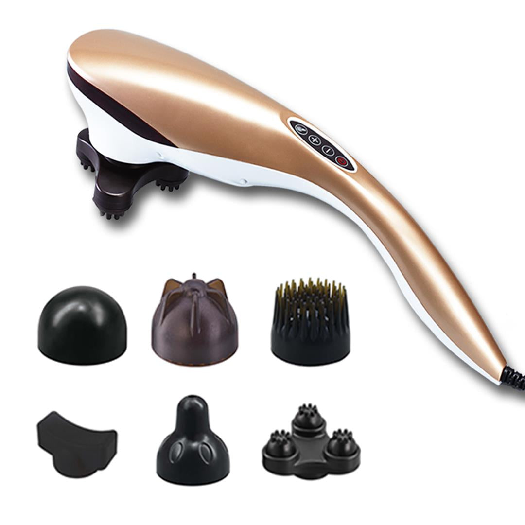 SOGA 6 Heads Portable Handheld Massager Soothing Stimulate Blood Flow Shoulder Gold $ 72.50