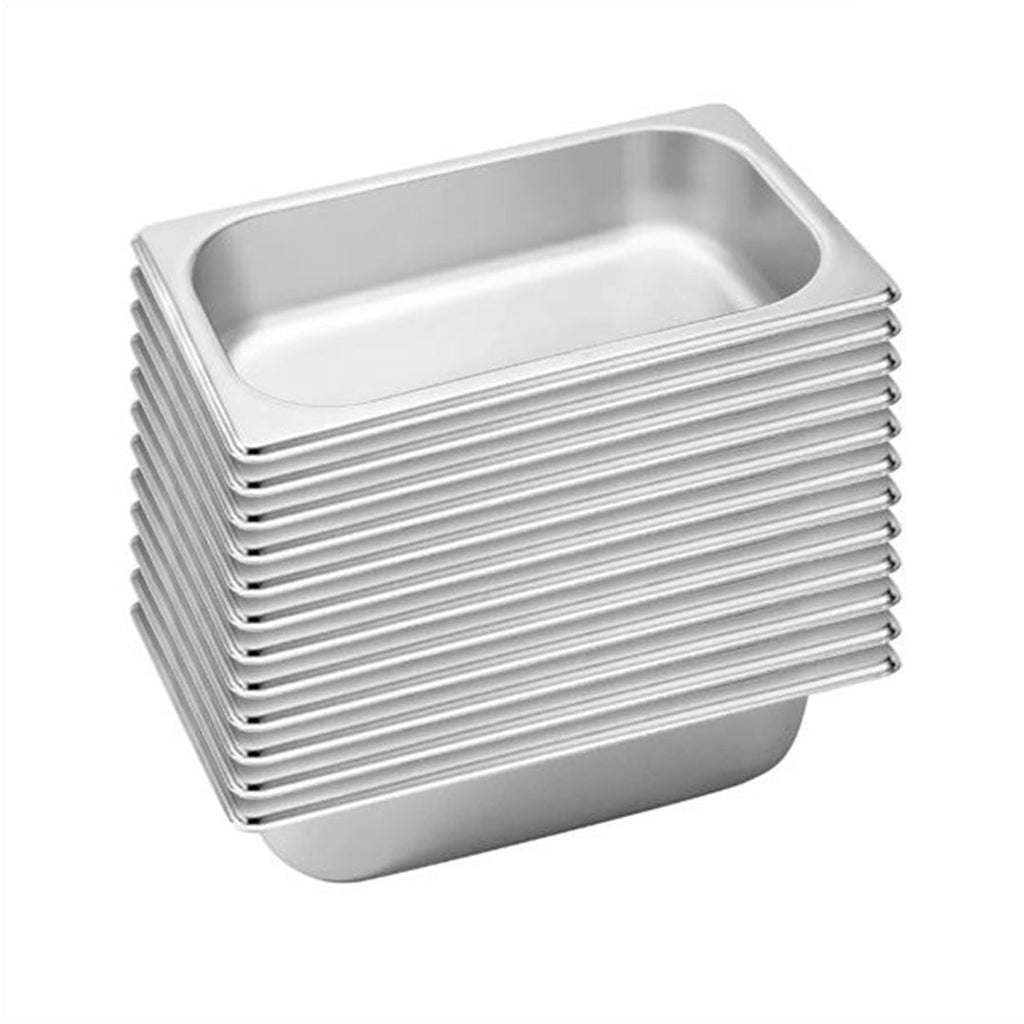 SOGA 12X Gastronorm GN Pan Full Size 1/3 GN Pan 6.5 cm Deep Stainless Steel Tray $ 322.50