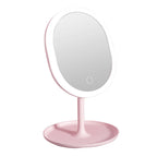 SOGA 20cm Pink Rechargeable LED Light Makeup Mirror Tabletop Vanity Home Decor $ 33.50