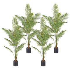 SOGA 4X 210cm Green Artificial Indoor Rogue Areca Palm Tree Fake Tropical Plant Home Office Decor