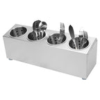 SOGA 18/10 Stainless Steel Commercial Conical Utensils Cutlery Holder with 4 Holes $ 88.90