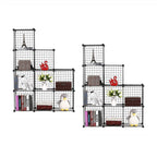 SOGA Black Portable 9-Cube 3 Column Storage Organiser Foldable DIY Modular Grid Space Saving Shelf $ 193.90