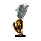 SOGA 86cm Gold Sculpture – Winged Resin Decor with Black Marble Base $ 960.00