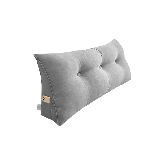SOGA 100cm Silver Triangular Wedge Bed Pillow Headboard Backrest Bedside Tatami Cushion Home Decor