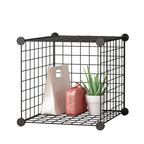 SOGA Black Portable Single Cube Storage Organiser Foldable DIY Modular Grid Space Saving Shelf $ 33.50