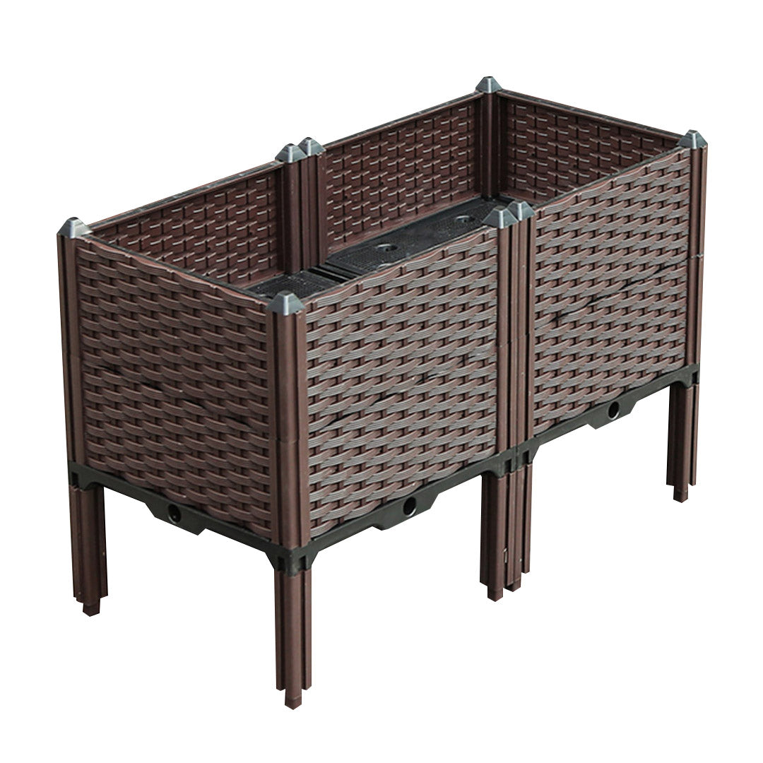 SOGA 80cm Raised Planter Box Vegetable Herb Flower Outdoor Plastic Plants Garden Bed with Legs Deepen $ 111.50