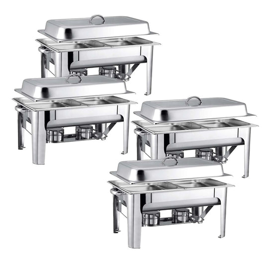 SOGA 4X 9L Stainless Steel 2 Pans Bain-marie Chafing Catering Dish Buffet Food Warmer