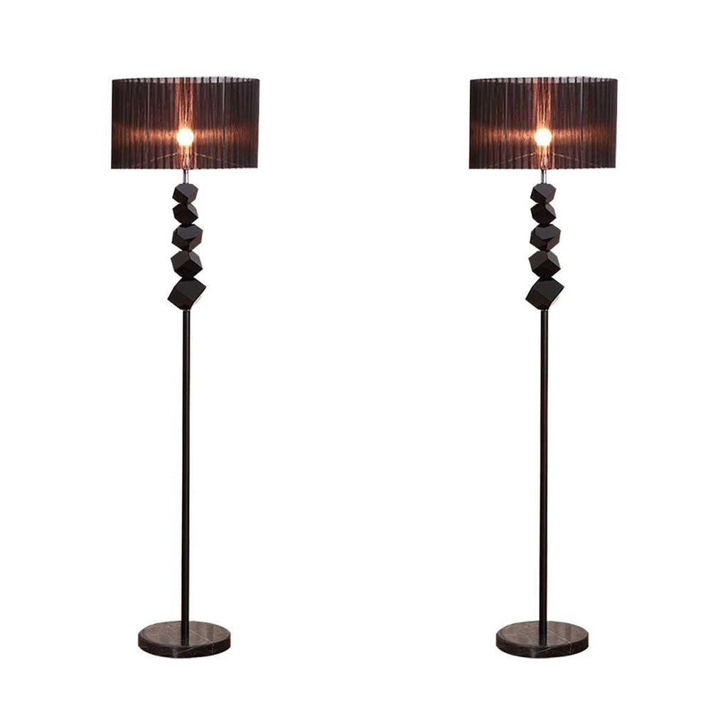 SOGA 2X Floor Lamp Metal Base Standing Light with Dark Shade Tall Lamp $ 655.50